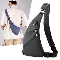 ZWY219 New Men Nylon Lightweight Chest Bag Daily Travel Work Fitness Cycling Crossbody Bag Wholesale Multi-Pocket Shoulder Bag