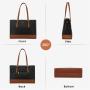 LOVEVOOK PU Leather notebook Bags Large Capacity Computer Tote Handbag Business Office Work Ladies laptop Briefcase with USB