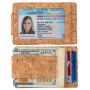 RFID Blocking magnetic cork credit card holder eco-friendly cork money clip card holder