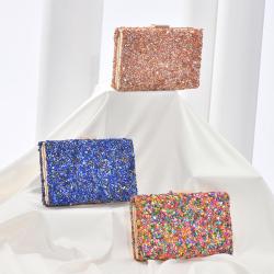 Fashionable Dinner Crystal Clutch Diamond-encrusted Ladies Evening Bag Bridesmaid Favor Bag Cosmetic Wedding Glitter Bag