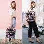 LOVEVOOK 2022 fashion casual floral printing bag pack large capacity waterproof hiking backpacks womens travel backpacks