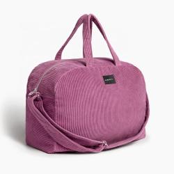 CHANGRONG Custom Large cotton corduroy women weekender travel bag