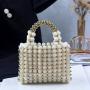 Popular Pearl Ball Evening Dress Handmade Weaving Handmade Handmade Handmade Handmade Handwoven Small Design carteras para mujer 	 sac a main