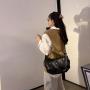 2024 Practical Soft PU Shoulder Bag with Double Strap Simple and Convenient Double Shoulder Strap Messenger Bag