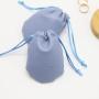 Luxury Emboss Printing Leather Headphone And Earphone Packing Bag Jewelry Bag Small Drawstring Leather Pouch