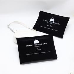 Custom White Logo Large Velvet Envelope Gift Packaging Dust Bag For Hand Bag Envelope Velvet Jewelry Pouch