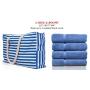 Gelory Special Big Stripe Shoulder Handbags Shopping Bag Beach Handbag New Fashion Canvas Bag Wild Rough Twine Striped Beach Bag