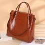 2024 New big genuine leather shoulder tote bags for women's totes handbags ladies luxury shoulder leather bags wholesale