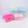 Wholesale Portable Clear PVC Toiletry Bag Custom Transparent Cosmetic Bag Women Organizer Make Up Bag