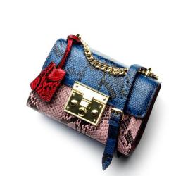 New Arrival Embossed Snake Skin Pattern Fashion Leather Classic Trendy Designer Crossbody Lady Handbag Shoulder Bags