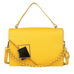 ZR287 Textured Handheld Women's New Contrast Color Fashion Chain Small Square Bag Westernized One Shoulder Crossbody Bag