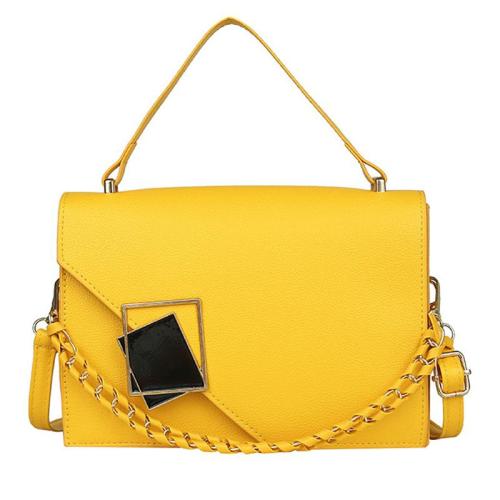 ZR287 Textured Handheld Women's New Contrast Color Fashion Chain Small Square Bag Westernized One Shoulder Crossbody Bag