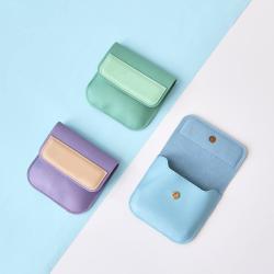 Gelory Mini Coin Purse Small Fashion PU Coin Purse Ladies Card Bag For Women