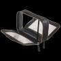 Saffiano Leather Trim Portable Zipper Waterproof Transparent Makeup Bag Travel Storage Pouch Clear Cosmetic Bags