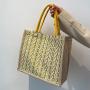 Senior Sense Large Capacity Canvas Class Handbag New Fashion Linen Shoulder Tote Bag