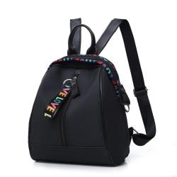 Oxford cloth ladies shoulder bag women's backpack Korean style colorful straps solid color double back schoolbag