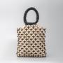 Wooden bead handmade woven women's bag with niche design handbag