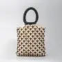 Wooden bead handmade woven women's bag with niche design handbag