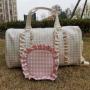 Cute Lovely Polyester Ruffle Duffle Bag Trolley Duffel Gym Waterproof Duffle Bags Women Lady Girls Travel Bag