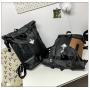 HR081 Unisex New Trend Laptop Backpack Oxford Zipper Waterproof Travel School Bag Contrast Colors Rolled Mouth Personalized Bag