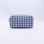 Keymay Stock NO MOQ Premium Tweed cosmetic make up case bag for Ladies Multi Use Pouch Large Capacity Zipper Pouches Custom