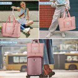 LOVEVOOK New 3 in 1 Custom Logo Pink Travelling Weekender Overnight Holdall Duffle Luggage Travel Bags For Luxury Men Women