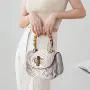 Custom Luxury Exotic Small Genuine Snakeskin Snake Skin Leather Women Bamboo Handle Shoulder Crossbody Bags Purses Handbags