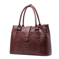 2024 Embossed Crocodile Genuine Leather Women Leather Tote Bags Luxury Handbag