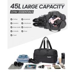 LOVEVOOK Sucipi Wholesale Waterproof 45L sports Duffel Bag with Shoes Compartment for women men Fitness Yoga Travel luggage bags