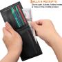 Custom Logo Rfid Blocking Leather Purses For Men Classic Flap Wallet Men