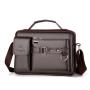 WTB051 Fashion Waterproof Messenger Bag Large Capacity Simple Casual PU Leather Men's Crossbody Travel Handbag