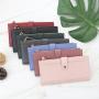 ZR286 New Women's Simple Solid Color Wallet Large Capacity Multifunctional Handbag Zipper Zero Wallet Long Wallet