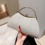 Ladies party wrinkle clutch bag purses champagne dress handbag evening dinner clutch handbags with metal handle for women