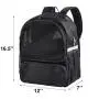 Gelory Wholesale Heavy Duty Semi-Transparent Mesh Sports Backpack Custom See Through College Student Backpack with Reflective Stripes