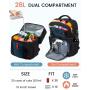 Sucipi 26L PEVA 54 Cans Leak-Proof Insulated Backpack with 4 Ice Packs Double Deck 12 Hours Lunch Camping Picnic Cooler Backpack