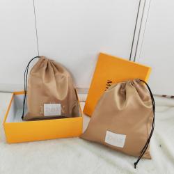 Custom Logo Printed Single String Silk Hair Wig Bag Drawstring Soft Jewelry Gift Packaging Dust Satin Pouch