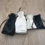 Red Wine PU Leather Drawstring Bag For Gift