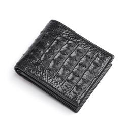 OEM ODM Customise Latest New Luxury Classic Durable Genuine  Crocodile Leather Man Bifold Short Wallets