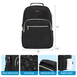 LOVEVOOK Fashion Quilted Laptop girls Backpack Business Office Work Travel College Bookbag with USB Port Cute Backpack for Women