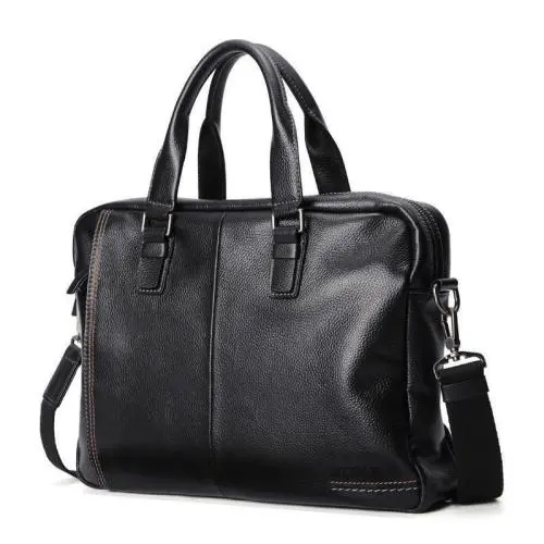 ZWY295 Daily Business Men Genuine Leather Briefcase New Fashion Vintage Soft Handbag Wholesale Waterproof Work Travel Laptop Bag