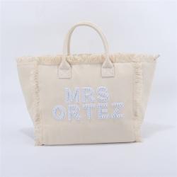 Keymay USA Warehouse Free Shipping Bride Wedding Gift Honeymoon Travel Tote 2023 Beach Bags Canvas Bag Tote Bag Zipper