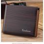 ZR425 Men Short Wallet Card Holder Multiple Card Positions Case Frosting Purse Retro Money Clip Billfold Dollars PU Open Wallet