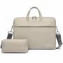Waterproof Laptop Bag PU Matte Laptop Bag Plush Shockproof One Shoulder Laptop Bag 14/15.6-Inch Briefcase