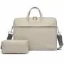 Waterproof Laptop Bag PU Matte Laptop Bag Plush Shockproof One Shoulder Laptop Bag 14/15.6-Inch Briefcase