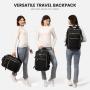 LOVEVOOK quilted high quality carry on 17in laptop backpack hiking notebook school bag large 40L flight approved travel backpack