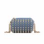 Fashion Willow Nail 2023 New Mini Head Bag Personality Chain High Texture Women's Bag Fashion Pu Zipper One Shoulder Bucket Bag