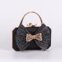 Small Square With Sequins Bow Tie Clutch Bag Evening Bags Set Auger Evening Luxury Bag