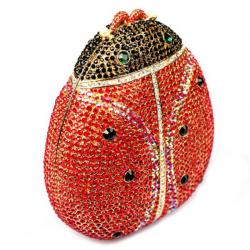 Tendy fashion diamonds messenger bag Rhinestone Luxury Crystal Ladybug purse
