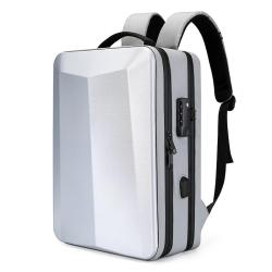 Custom Large Capacity Hard Shell Backpack ABS Waterproof USB Trendy Laptop Bag for Competition Features a Backshoulder Design