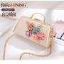 New Versatile One Shoulder Crossbody High Portable Small Square Dinner Bag Women's Flower Chain Small Bag Luxury Shoulder Bag